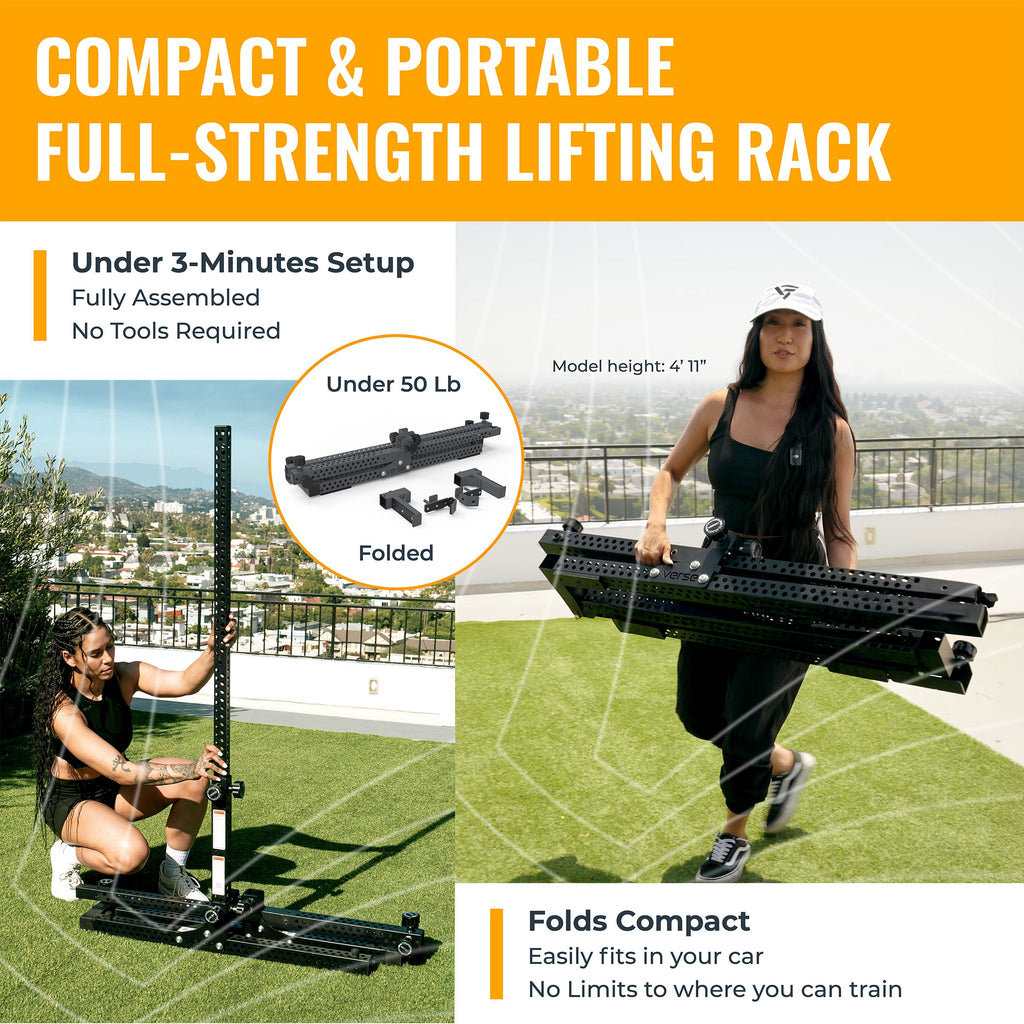 Verse® Agile Rack NEO — Ultra-lightweight Portable Squat Rack For Home Gyms, Apartments, Mobile Trainers and Studios