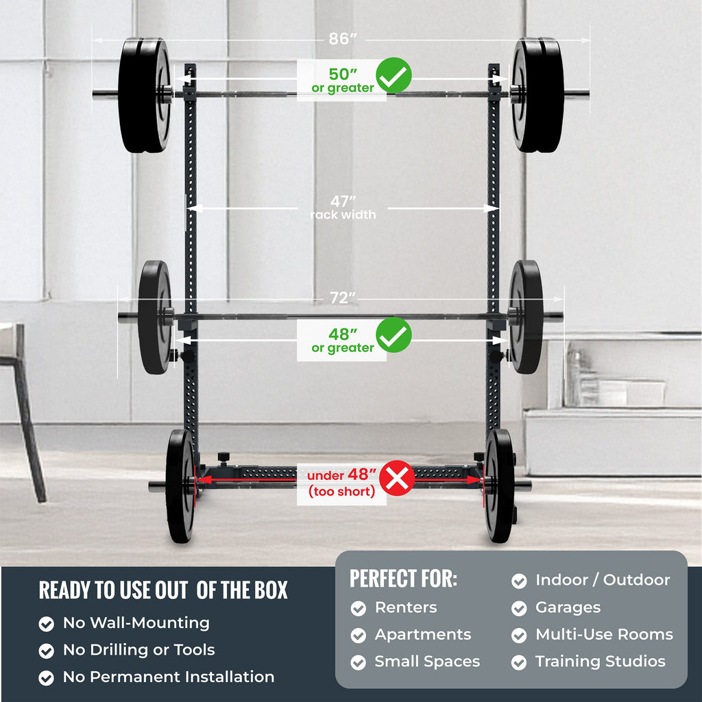 Verse® Agile Rack NEO — Ultra-lightweight Portable Squat Rack For Home Gyms, Apartments, Mobile Trainers and Studios