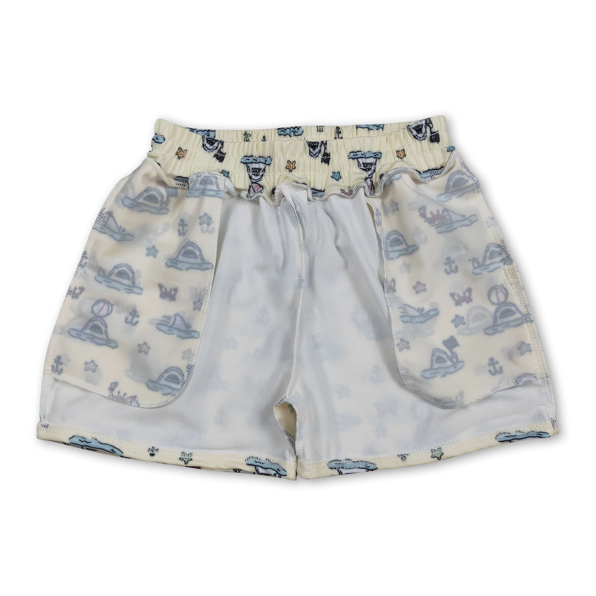 Boat crab anchor kids boys summer swim trunks