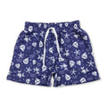 Blue starfish boat crab kids boys summer swim trunks