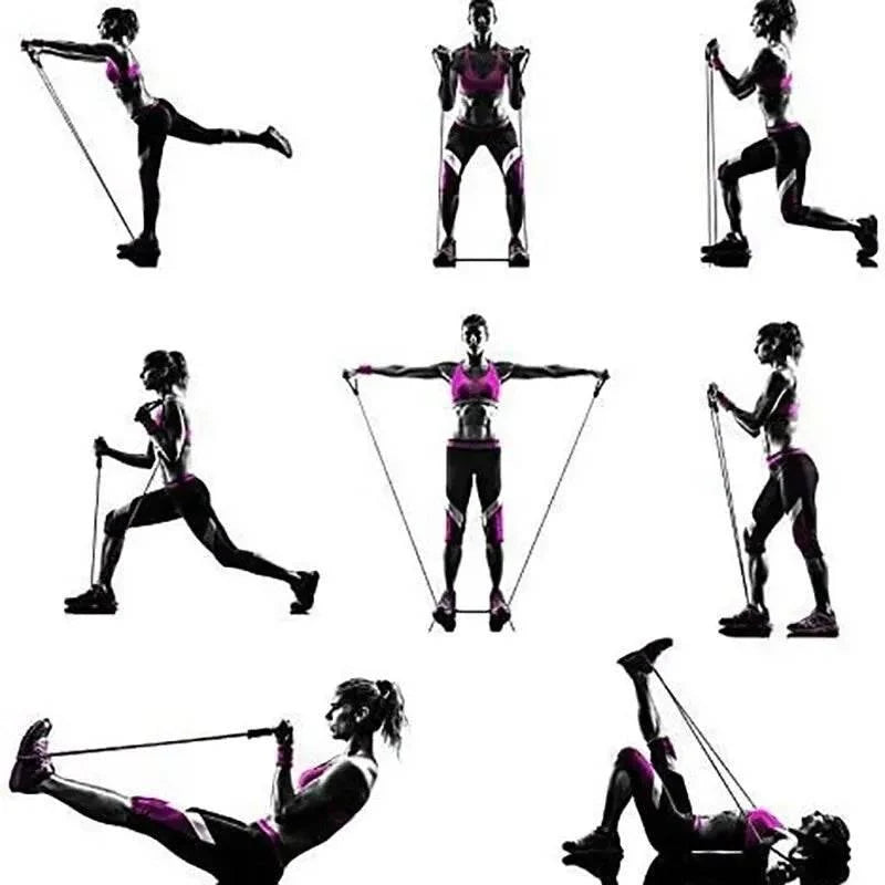 Workout Resistance Bands With Handles Training Equipment At Home